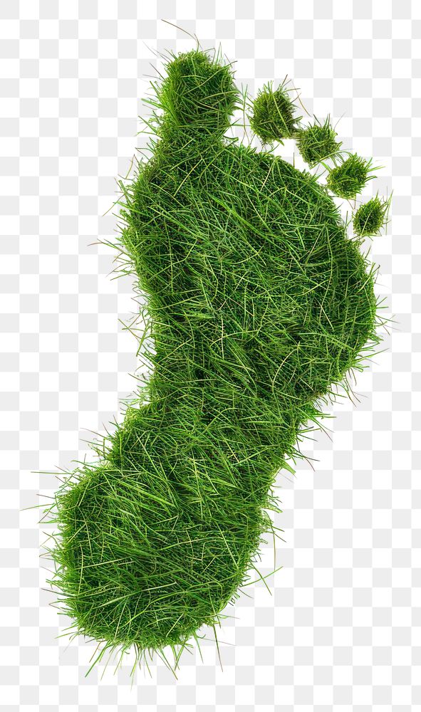 PNG Foot step shape grass footprint plant moss.