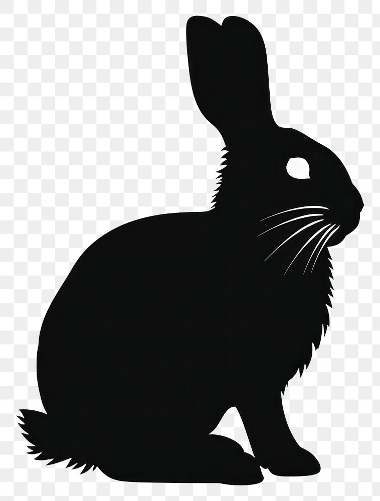 PNG Bunny silhouette animal mammal rabbit.