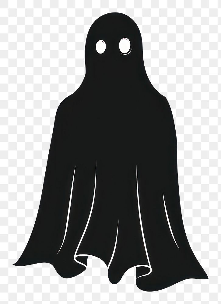 PNG Cartoon ghost silhouette clothing fashion apparel.
