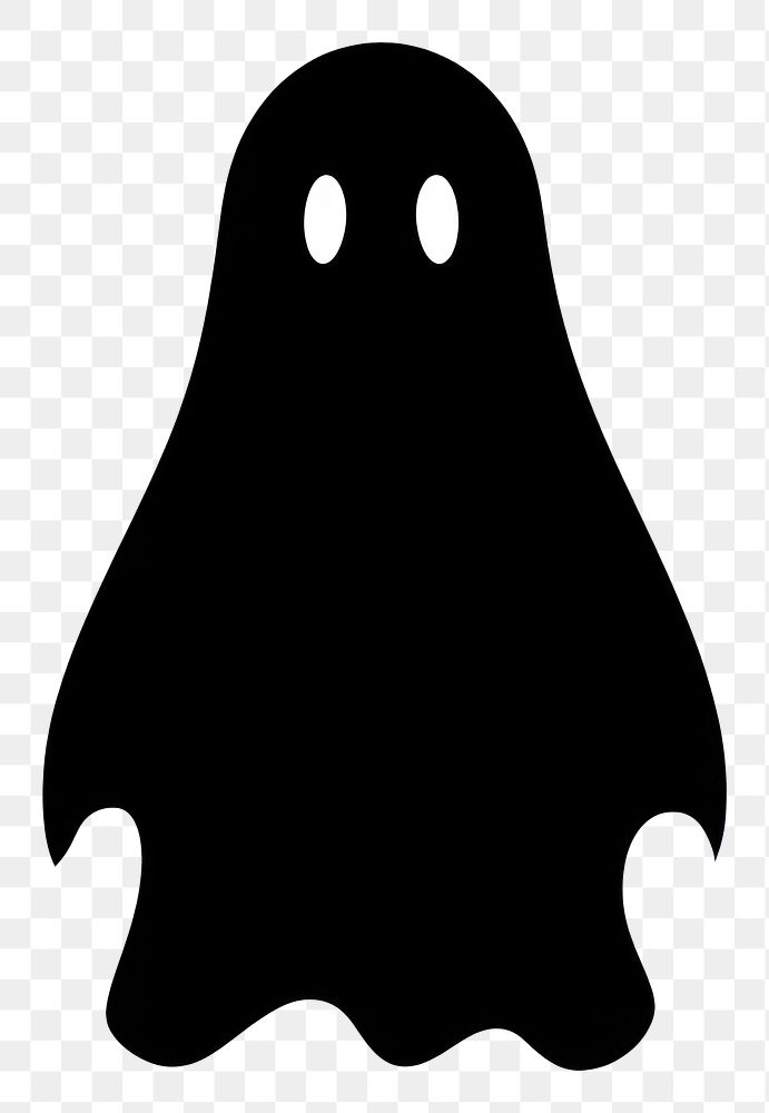 PNG Cartoon ghost silhouette symbol stencil animal.