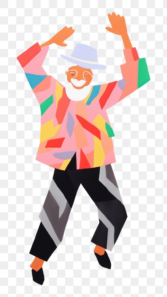 PNG Elderly dancing performer clothing apparel.