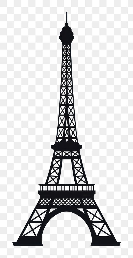 PNG Eiffel tower silhouette architecture lighthouse building.