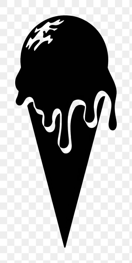PNG Ice cream silhouette stencil person human.