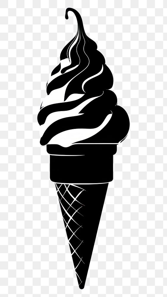 PNG Ice cream silhouette dessert creme food.