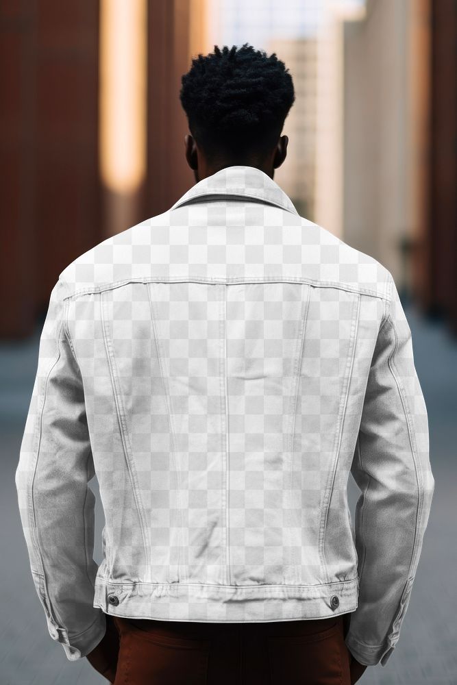 Denim jacket png mockup, transparent design