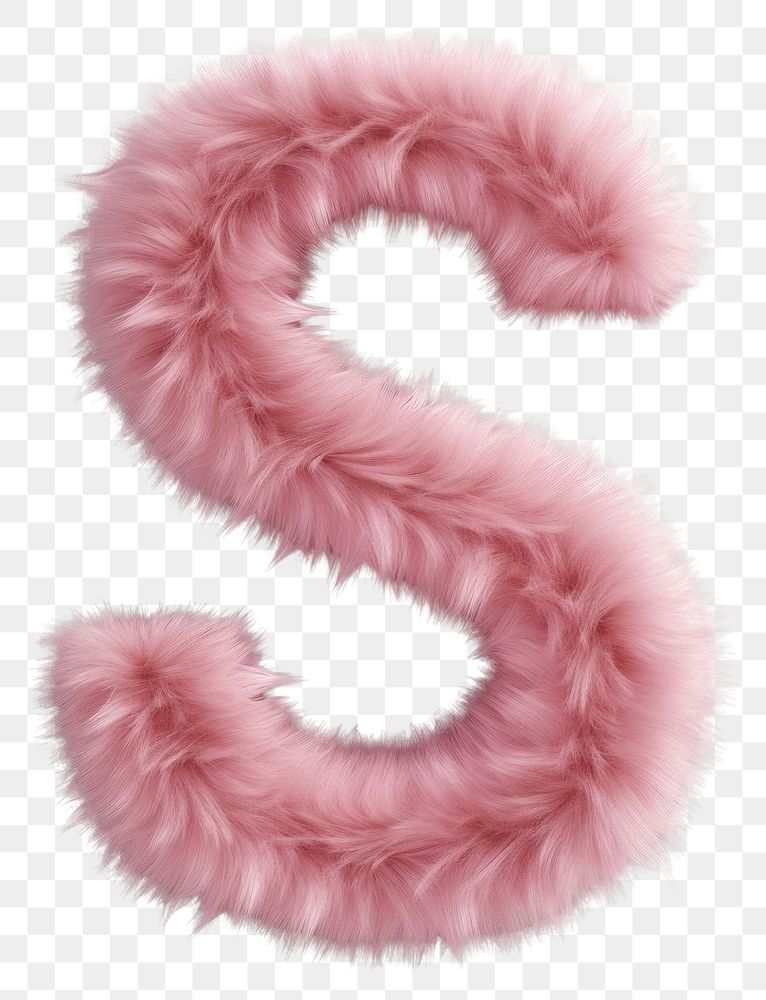 PNG Fur letter S pink accessories accessory.