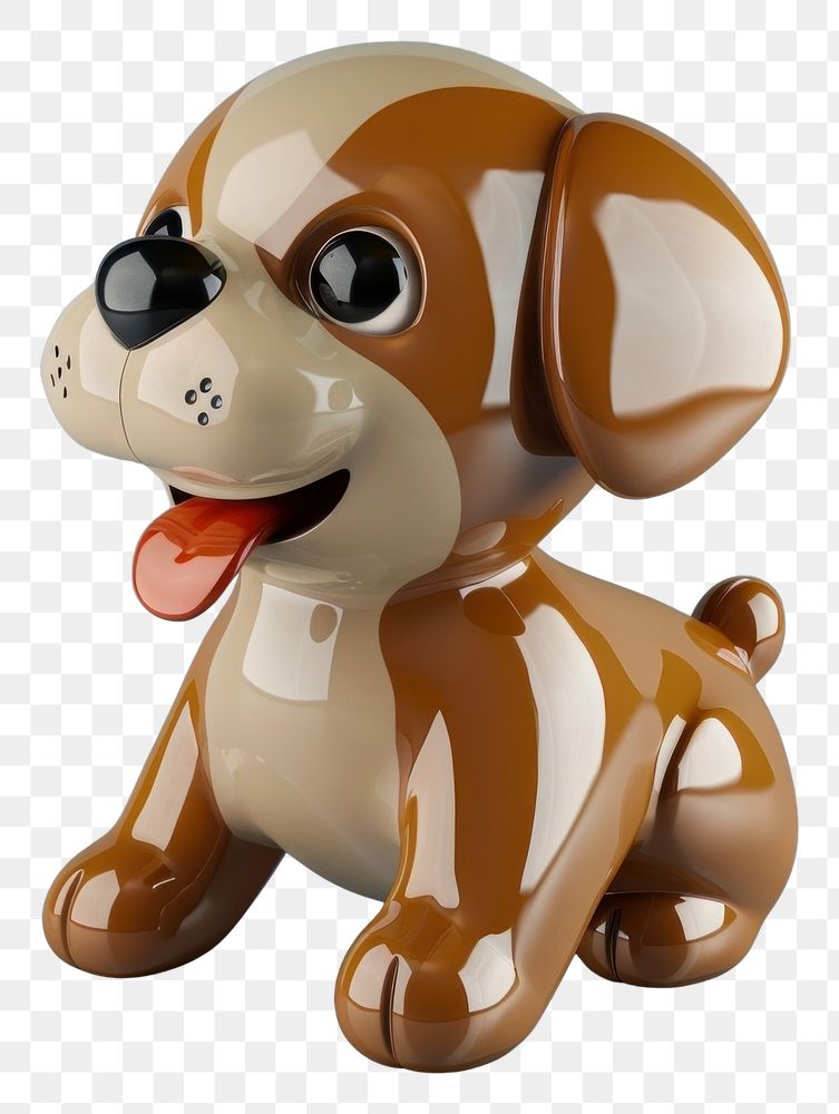 PNG Puppy figurine cartoon mammal.