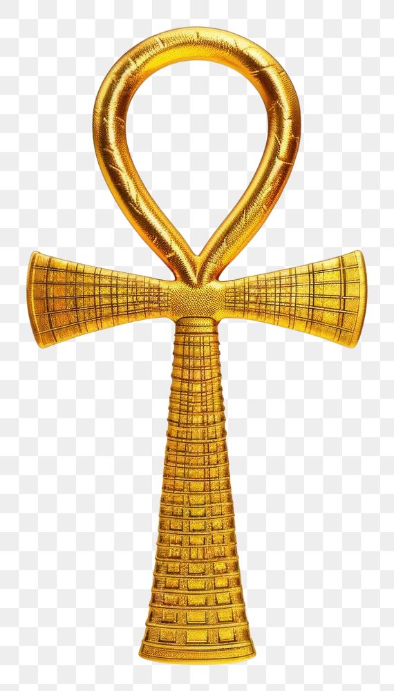 PNG Egyptian Ankh gold cross architecture jewelry.