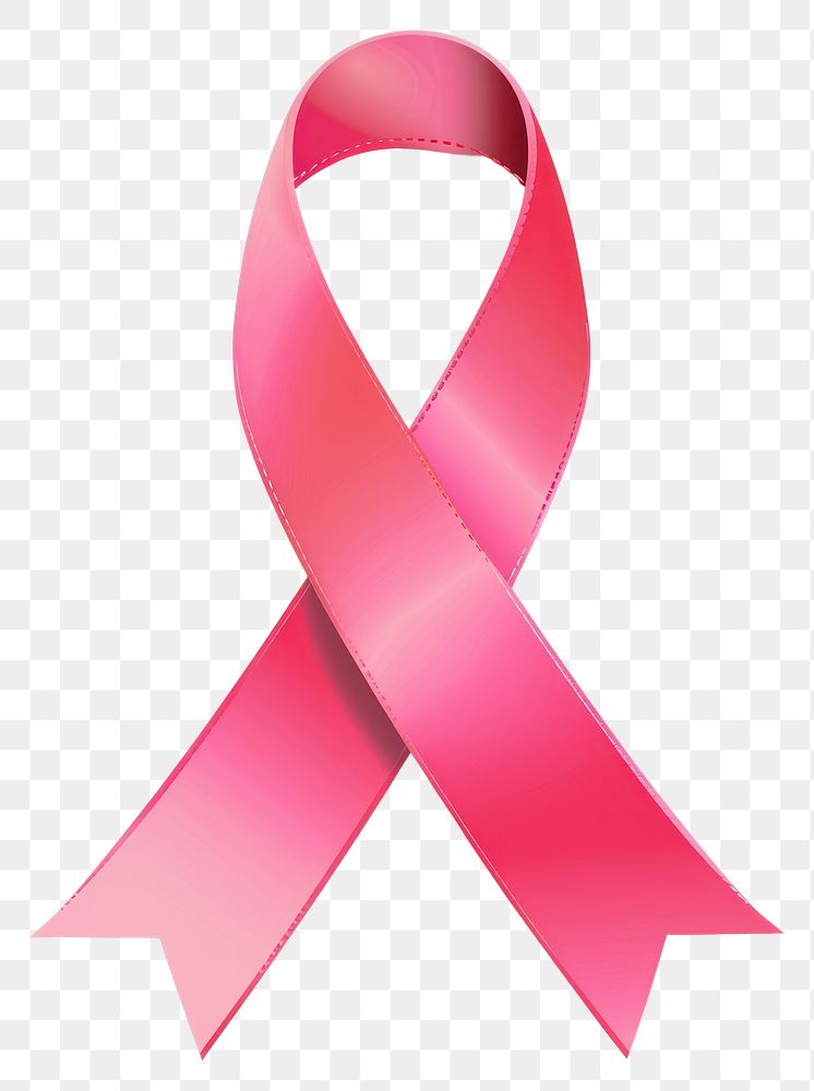 PNG Gradient Ribbon brest cancer ribbon pink white background.
