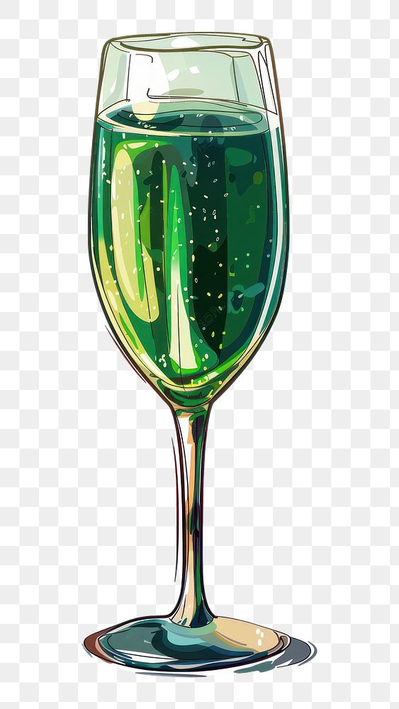PNG Green Champagne Celebrates champagne glass drink.