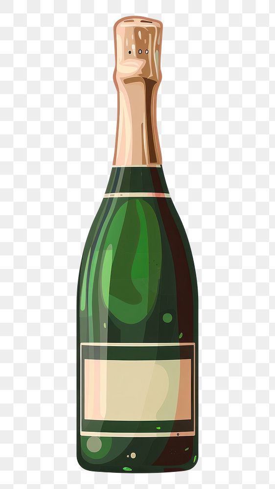PNG Green Champagne bottle celebration champagne drink.