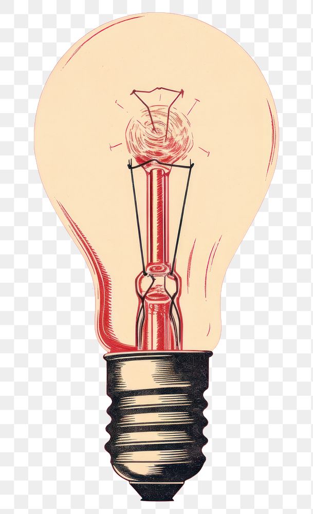 PNG Light bulb lightbulb red electricity.