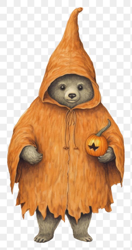 PNG Bear character halloween sweatshirt clothing knitwear.