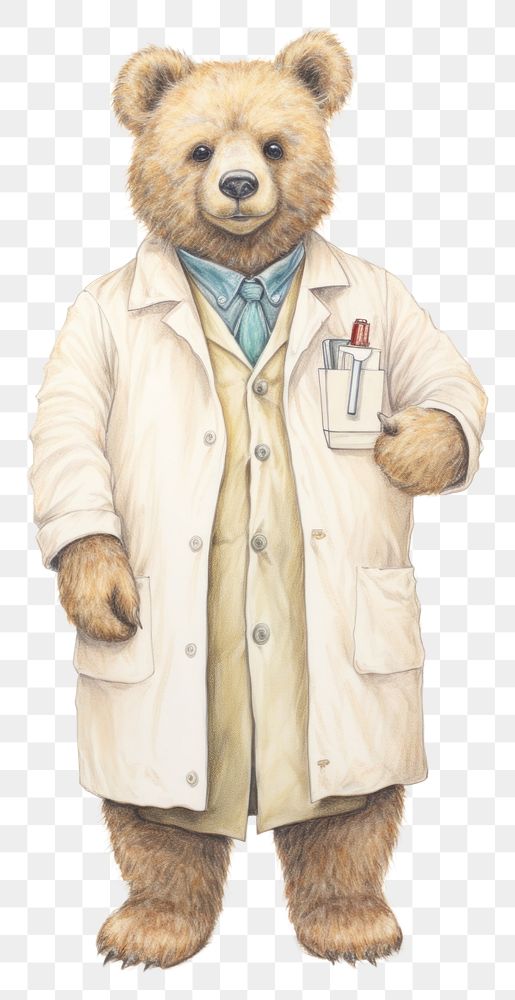 PNG Bear character Doctor accessories accessory cosmetics.