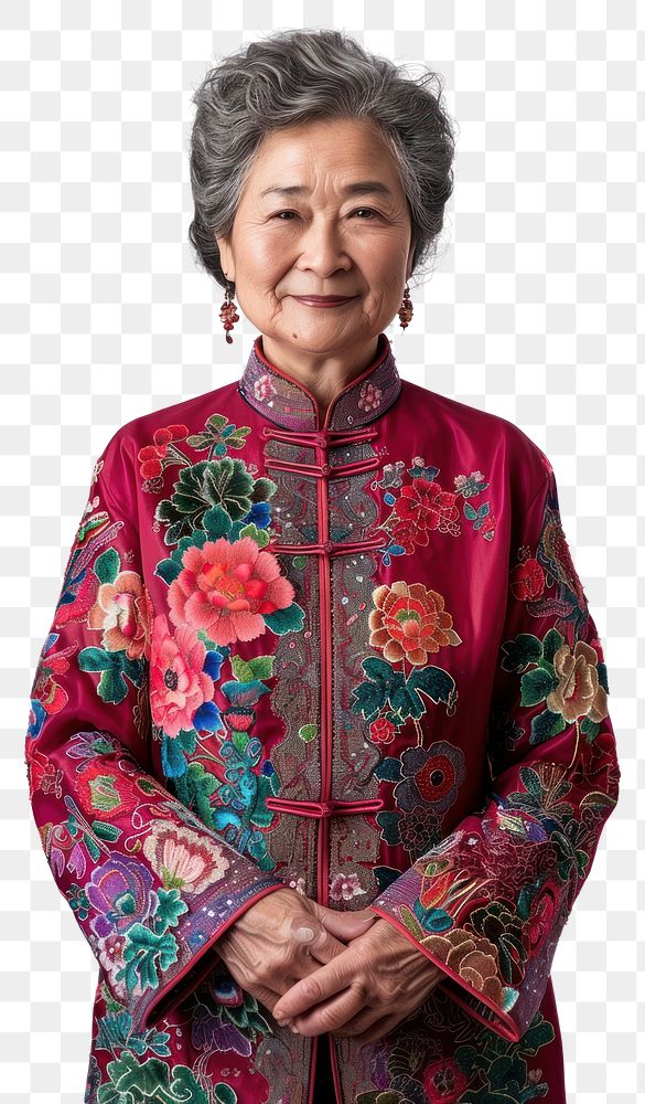 PNG Senior chinese woman clothing apparel female.