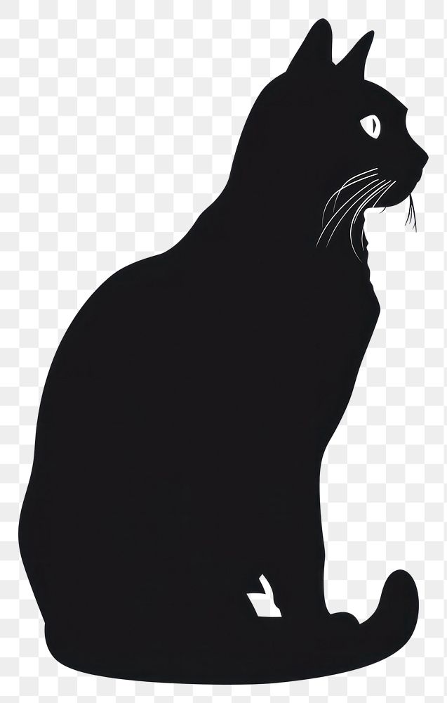 PNG A black cat silhouette clip art animal mammal pet