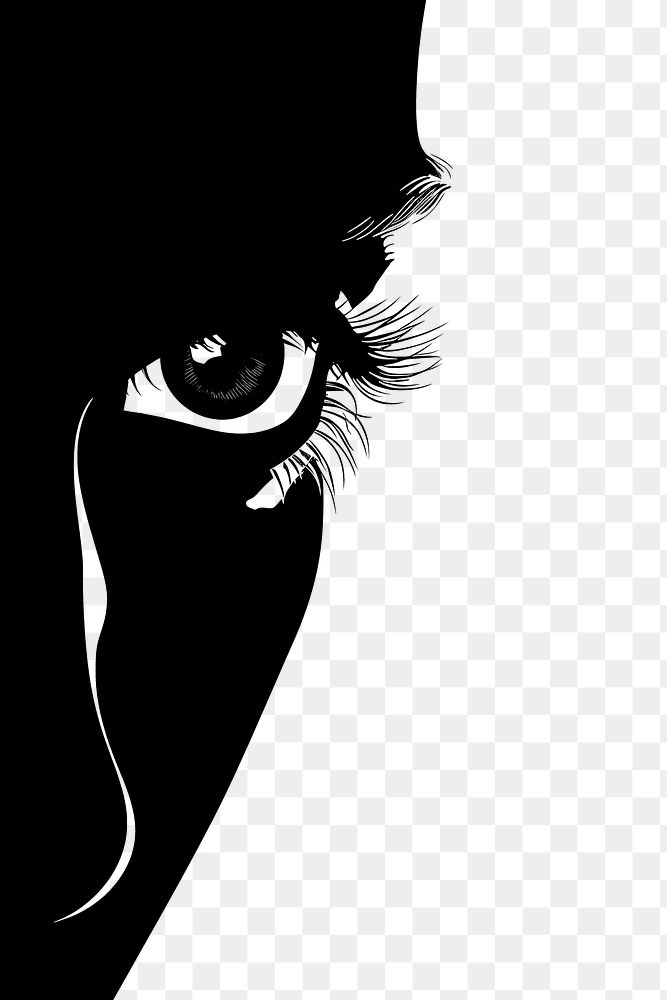 PNG An eyes silhouette clip art drawing sketch adult