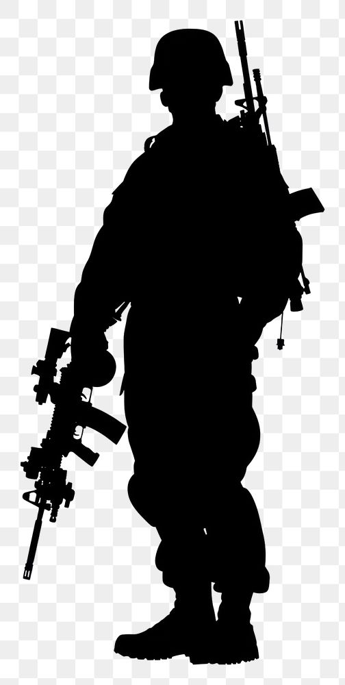 PNG Army toy silhouette clip art military weapon adult
