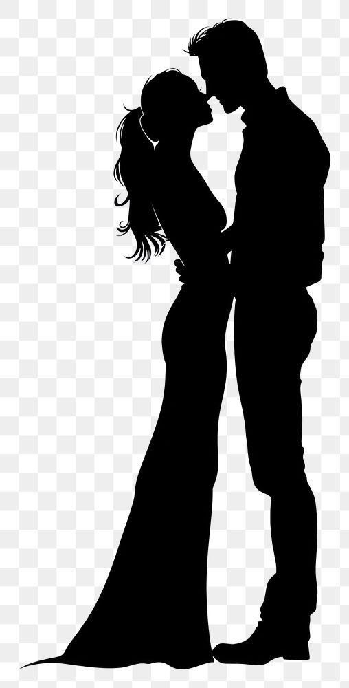 PNG Couple silhouette clip art kissing wedding adult.