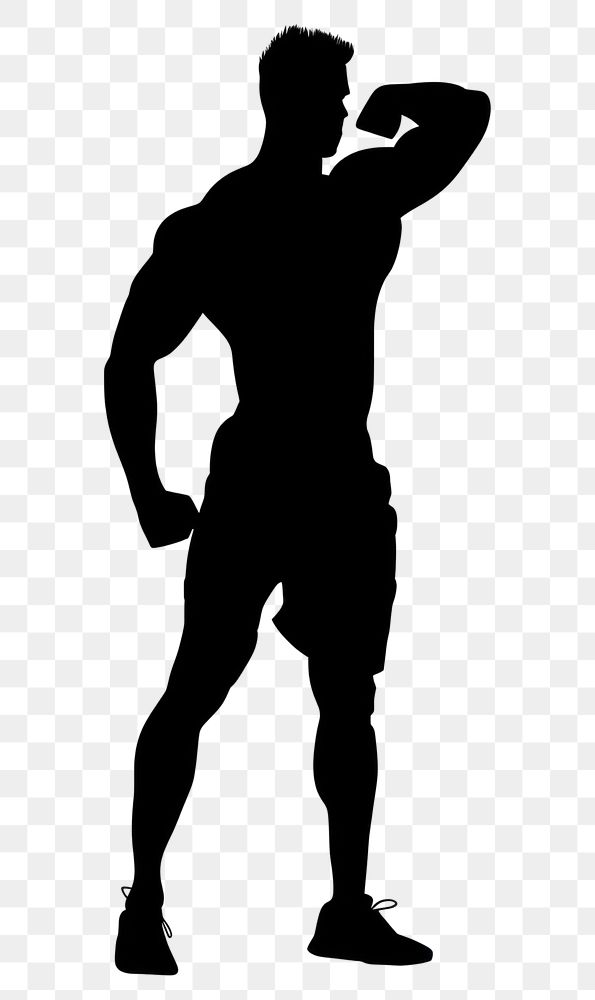 PNG Fitness silhouette clip art adult white background determination.