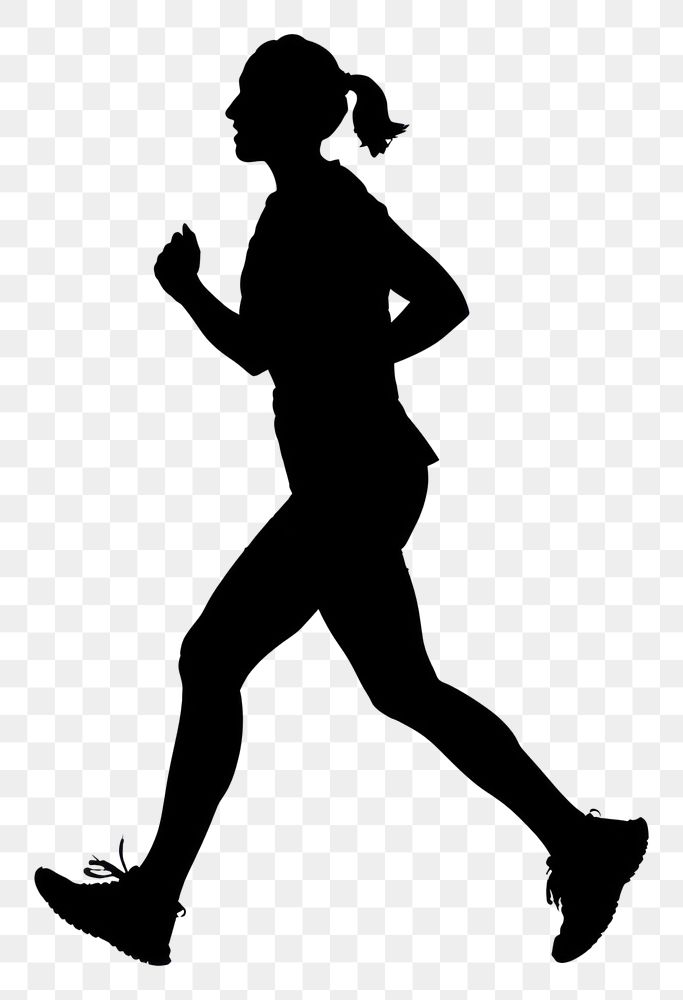 PNG Fitness silhouette clip art footwear running jogging.