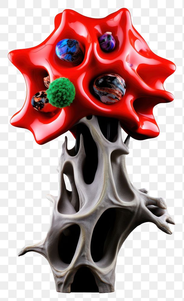 PNG  A sculpture biology abstract from made of different types of texture accessories accessory figurine.