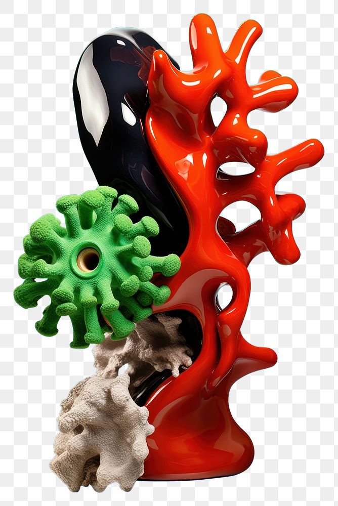 PNG  A sculpture biology abstract from made of different types of texture accessories accessory figurine.