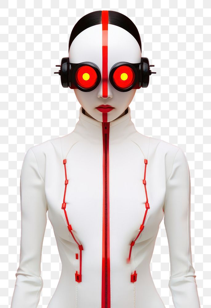 PNG  Fashion photography representing of futuristic cybernatic accessories accessory portrait.