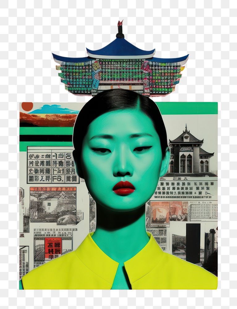 PNG Pop korea traditional art collage represent of korea culture photography portrait painting.