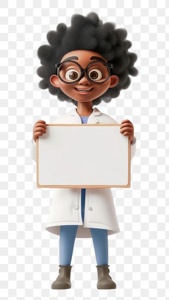 PNG Happy docter holding board portrait standing person.