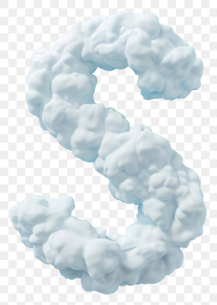 PNG  Letter S cloud outdoors nature.