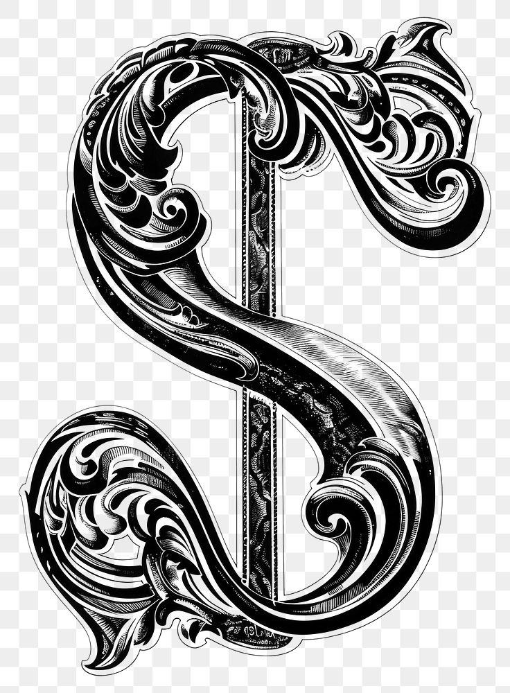 PNG Dollar sign ampersand alphabet symbol.