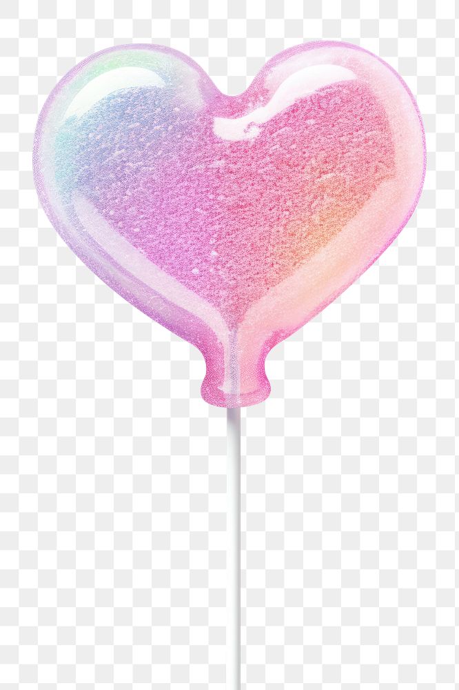 PNG  3d jelly glitter heart lollipop candy confectionery.