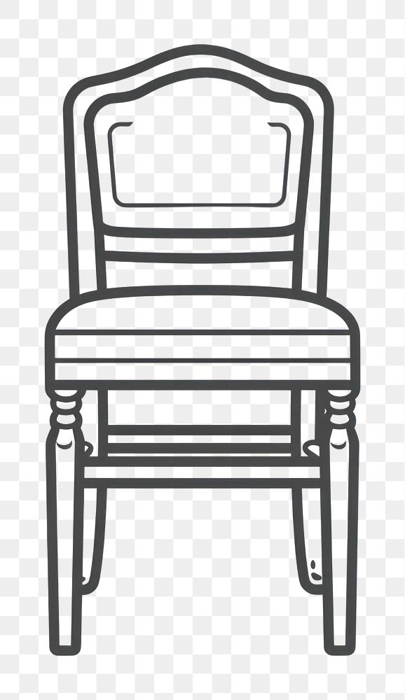 PNG Vector illustration of chair liner line icon furniture.