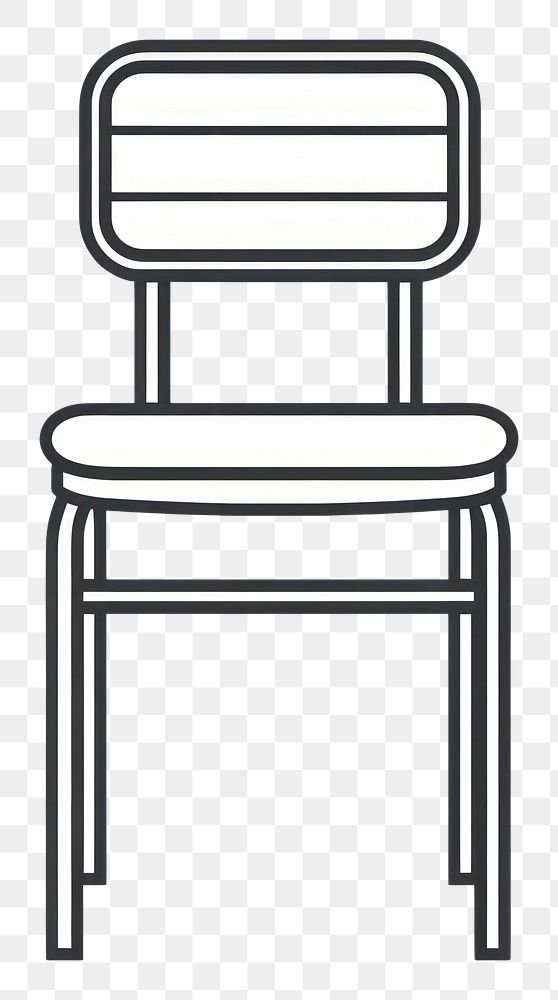 PNG Vector illustration of student chair line icon illustrated furniture drawing.