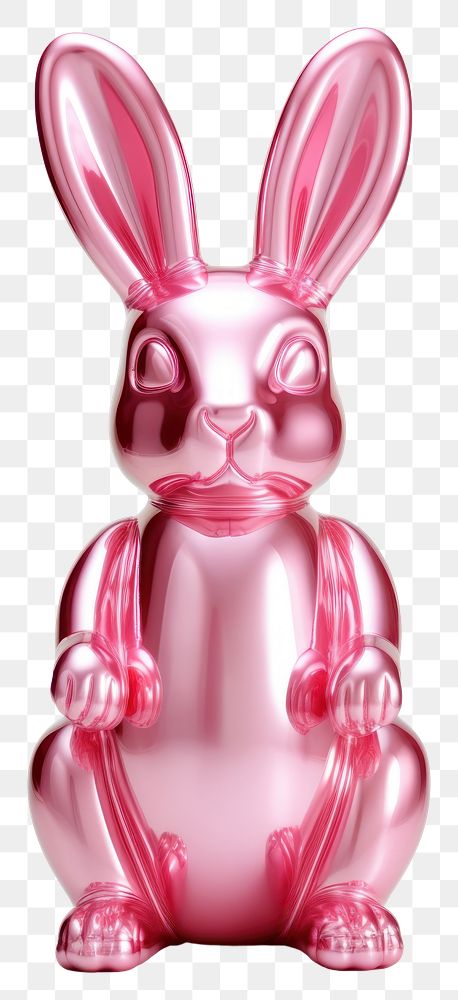 PNG Rabbit figurine mammal pink.
