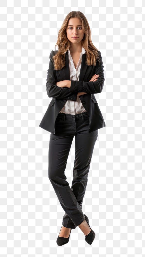Confidence business woman jacket sleeve blazer.