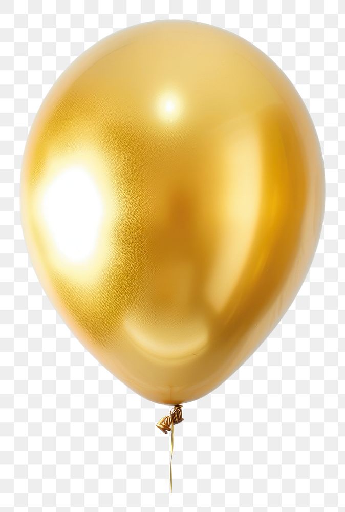 PNG Gold balloon white background celebration anniversary.