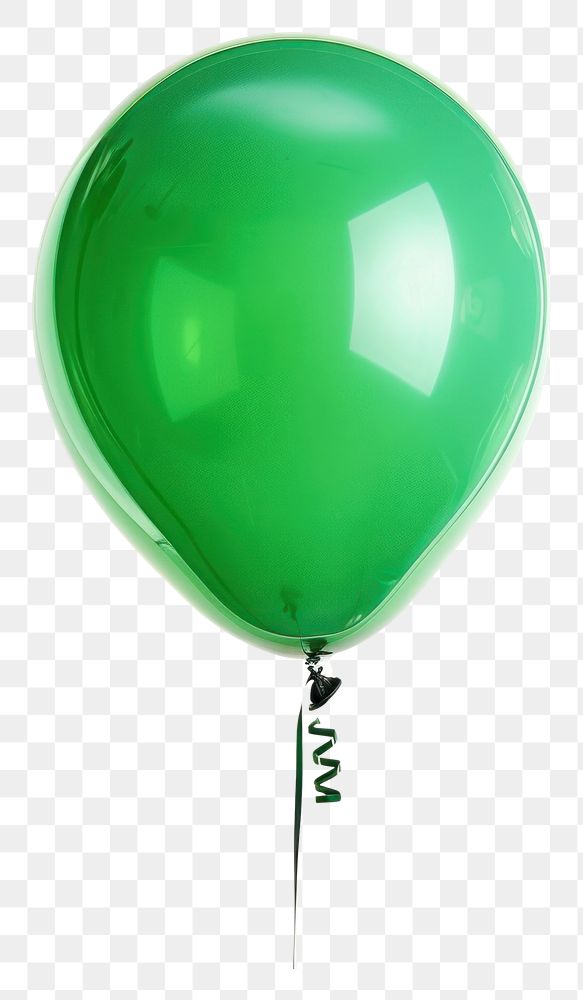 PNG Green balloon anniversary celebration helium.