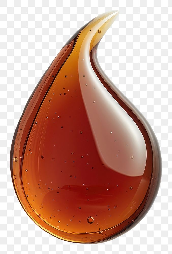 PNG Drop shaped Maple syrup isolate seasoning droplet honey