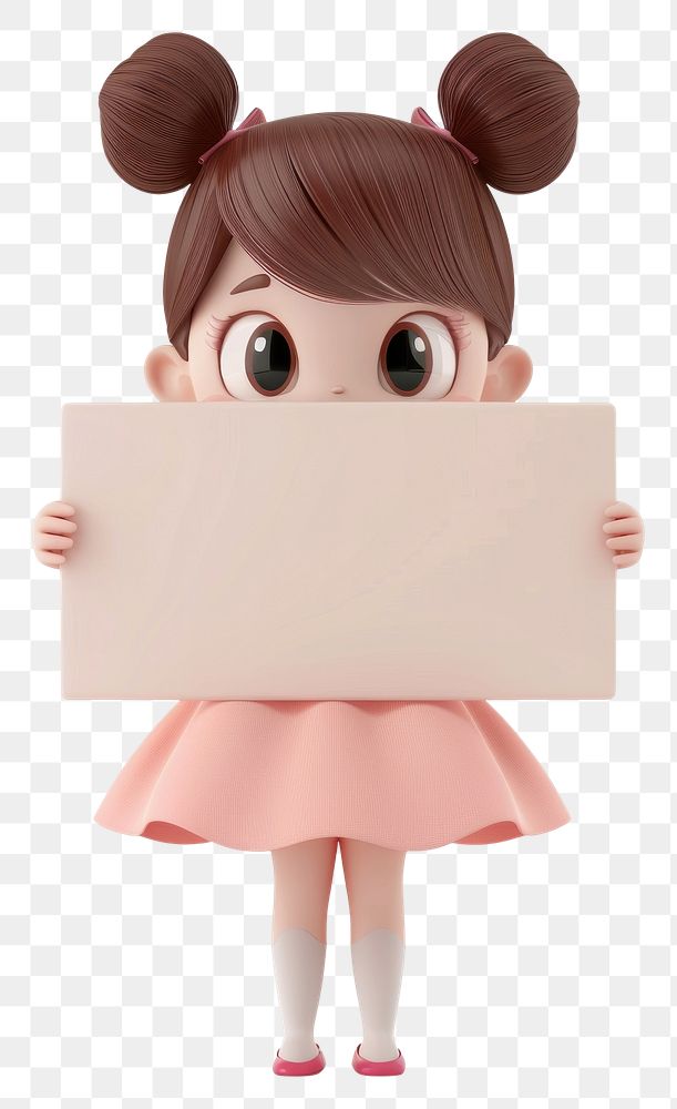 PNG Ballet girl holding board standing person cute.