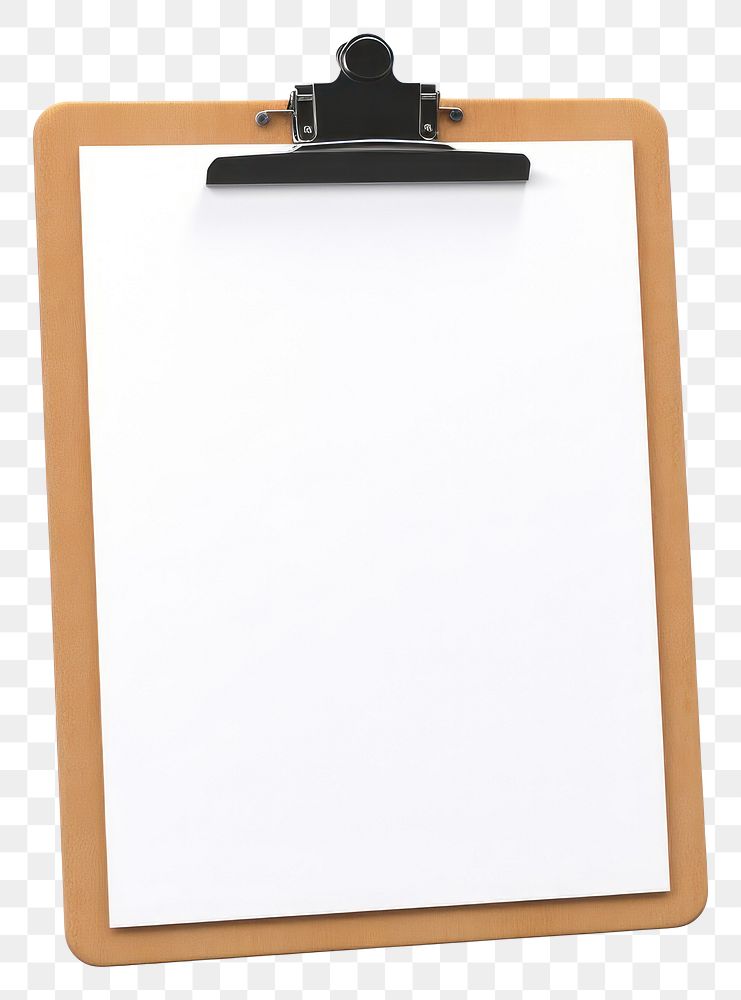 PNG Clipboard white background document absence.