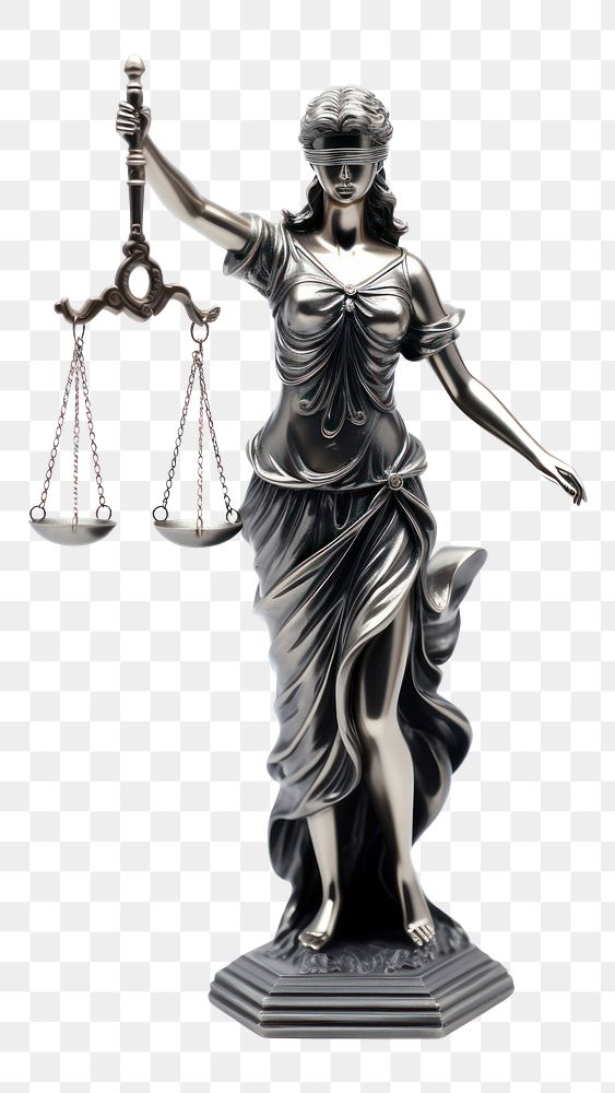 Basic 3d solid Lady Justice sculpture statue adult