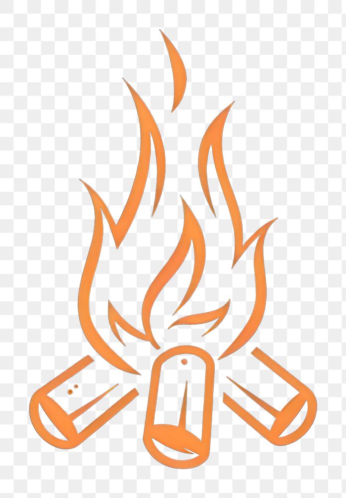 PNG Logo of campfire illuminated fireplace firewood