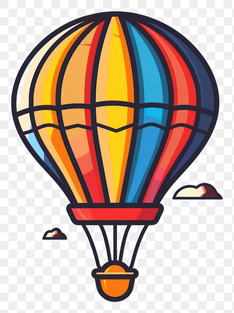 PNG Logo of hot air balloon aircraft vehicle transportation.