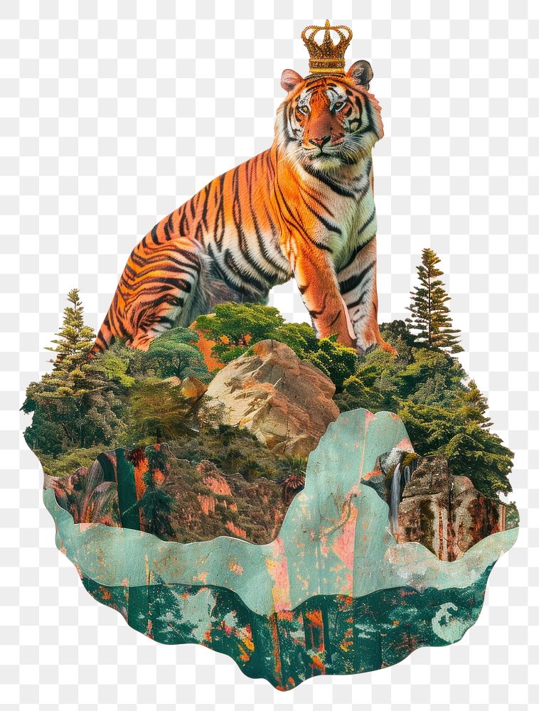 PNG The tiger art wildlife animal.