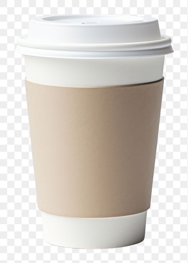White paper cup coffee drink latte.