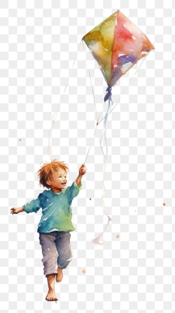 A kids flying a kite toy photography creativity.