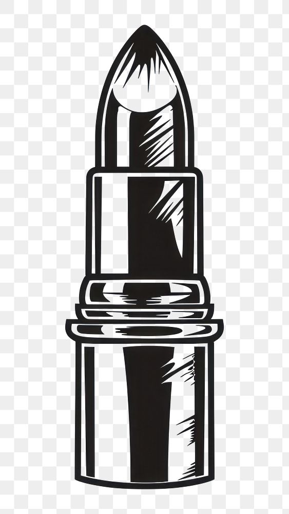PNG Luxury lipstick bullet cosmetics drawing black.