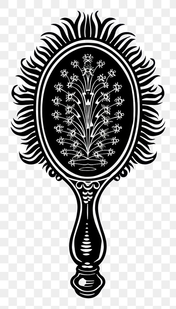 PNG Hair brush drawing black white background.